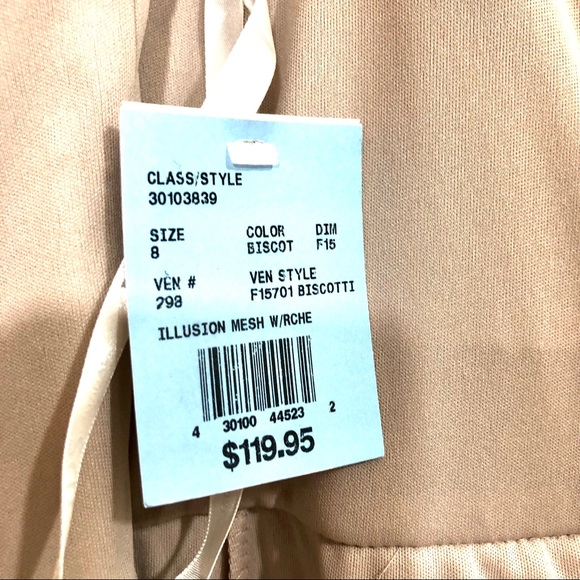 NWT David’s Bridal Beige Bridesmaid Dress - Picture 11 of 14